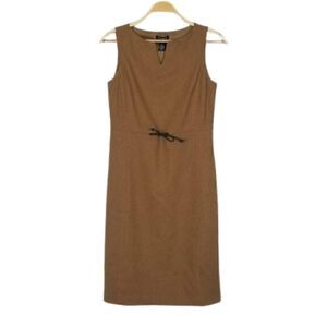 Ann Taylor Wool Sleeveless Waist Midi Shift Dress